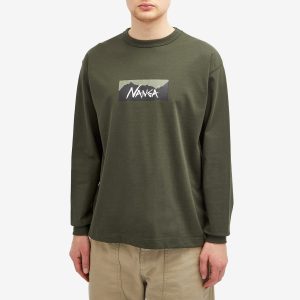 Nanga Long Sleeve Eco Hybrid Box Logo T-Shirt