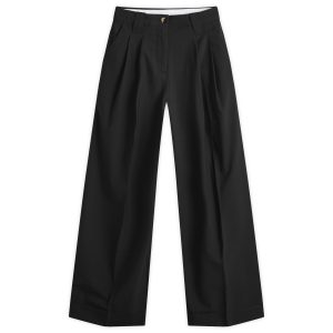 GANNI Drapey Melange Loose Mid Waist Pants