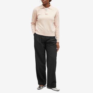 GANNI Drapey Melange Loose Mid Waist Pants