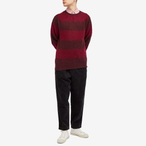 YMC Suedehead Stripe Crew Knit