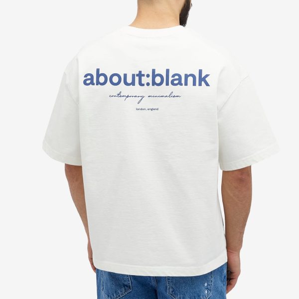 about:blank Box Logo T-Shirt