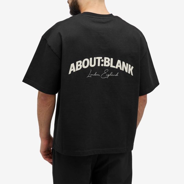 about:blank Arched Logo T-Shirt