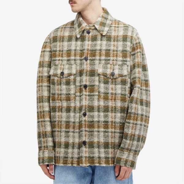 Isabel Marant Kevron Wool Check Overshirt