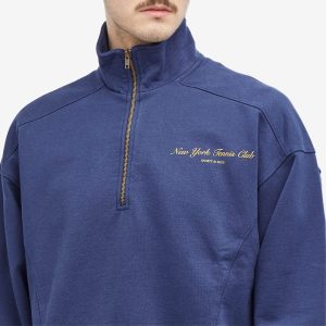 Sporty & Rich NY Tennis Club Quarter Zip Sweatshirt