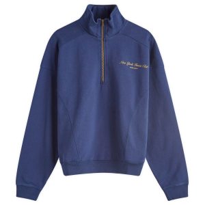 Sporty & Rich NY Tennis Club Quarter Zip Sweatshirt