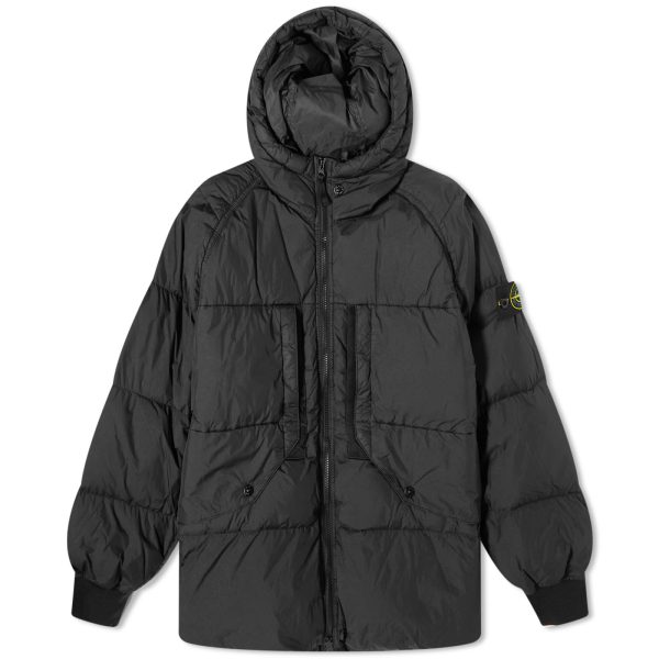 Stone Island Crinkle Reps Hooded Down Jacket