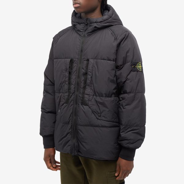 Stone Island Crinkle Reps Hooded Down Jacket