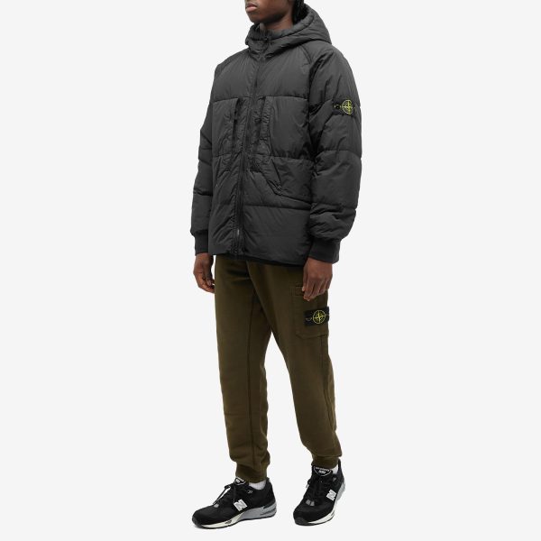 Stone Island Crinkle Reps Hooded Down Jacket