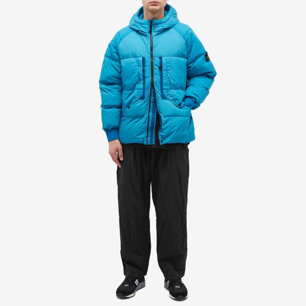 Stone Island Crinkle Reps Hooded Down Jacket