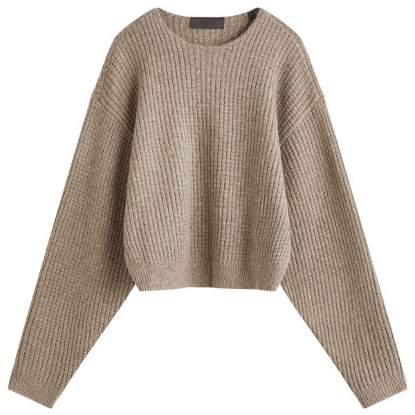 Fear of God ESSENTIALS Heavy Waffle Cropped Sweatshirt