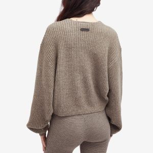 Fear of God ESSENTIALS Heavy Waffle Cropped Sweatshirt