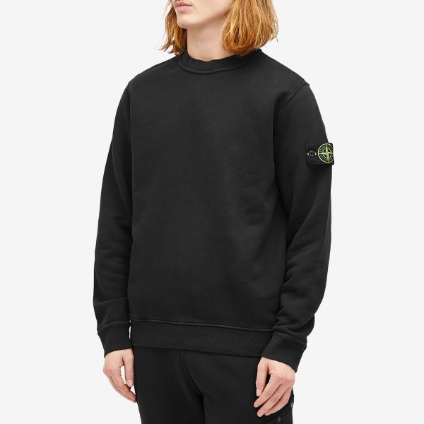 Stone Island Diagonal Fleece Old Effect Crew Neck Sweatshirt