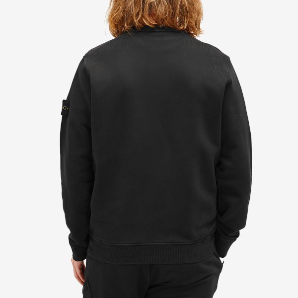 Stone Island Diagonal Fleece Old Effect Crew Neck Sweatshirt