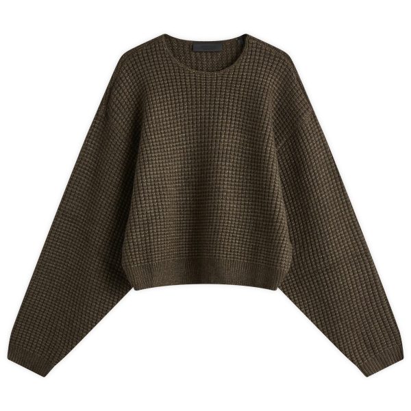 Fear of God ESSENTIALS Heavy Waffle Cropped Sweatshirt