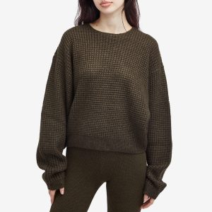 Fear of God ESSENTIALS Heavy Waffle Cropped Sweatshirt