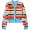 Ganni Soft Wool Stripe Cardigan