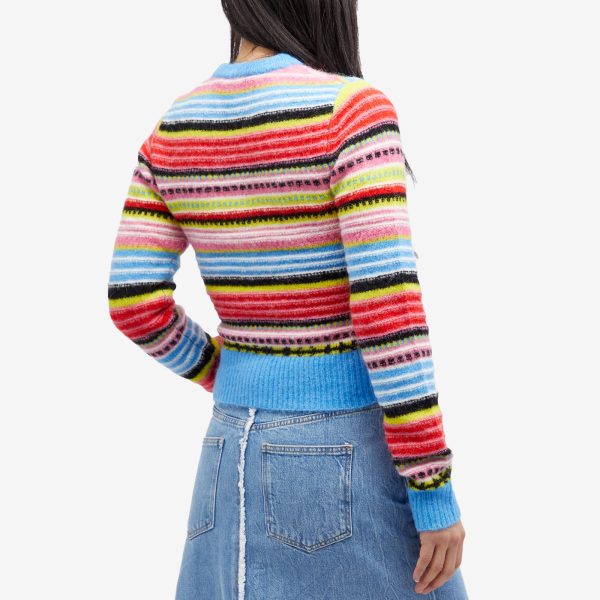 Ganni Soft Wool Stripe Cardigan