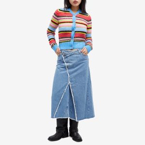 Ganni Soft Wool Stripe Cardigan