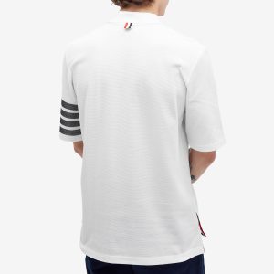 Thom Browne 4 Bar Striped Waffle Polo