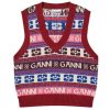 GANNI Logo Wool Mix Vest