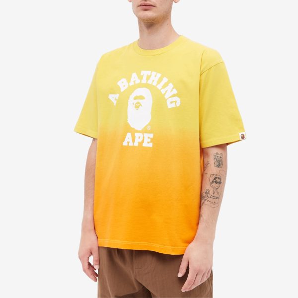 A Bathing Ape College Gradation Dyed T-Shirt