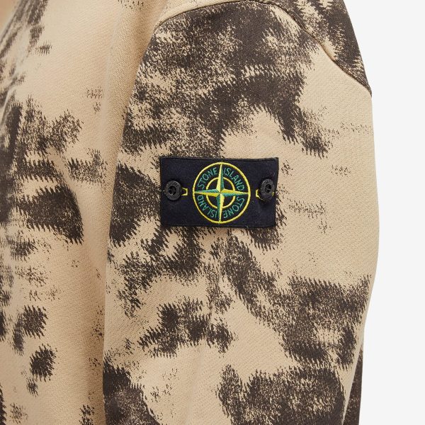 Stone Island Earth Mapping Camo Crew Neck Sweatshirt