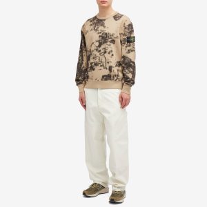 Stone Island Earth Mapping Camo Crew Neck Sweatshirt