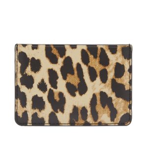 GANNI Leopard Bou Card Holder