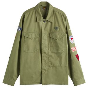 Human Made patched military shirt