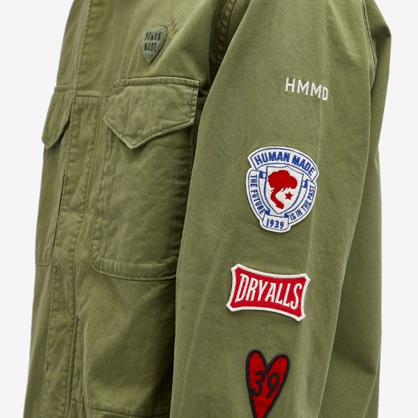 Human Made patched military shirt