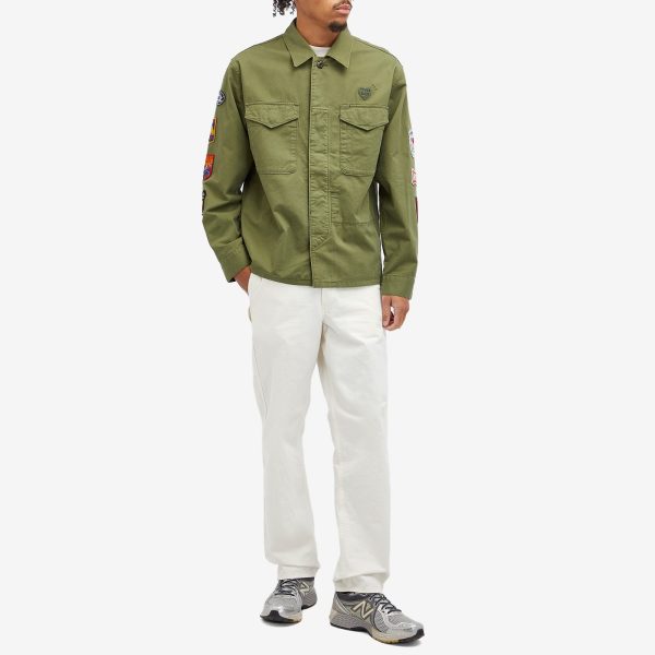 Human Made patched military shirt