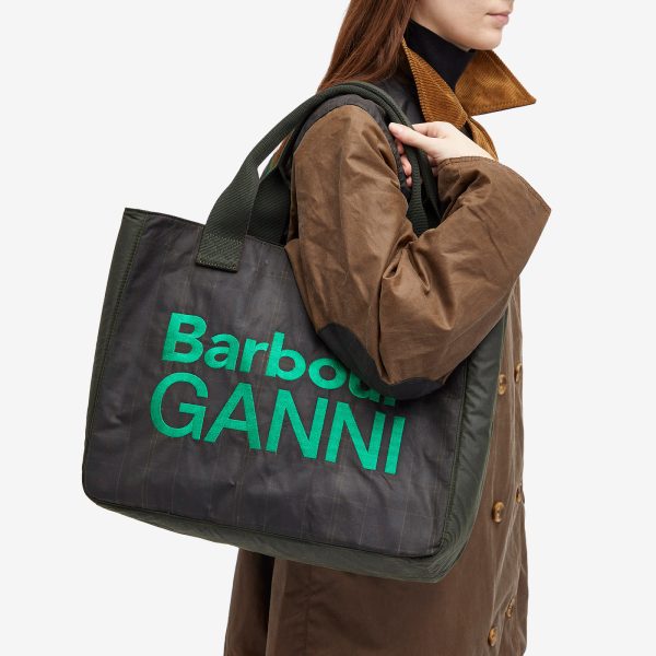 Barbour x Ganni Wax Tote Bag