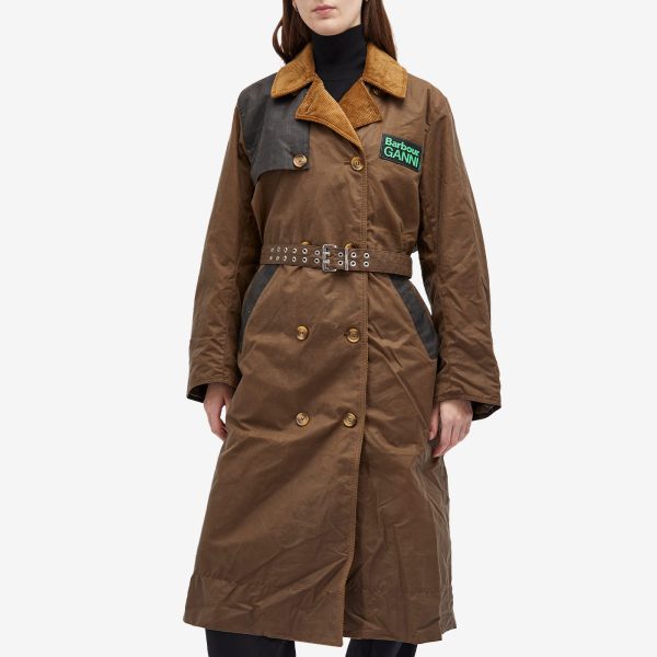 Barbour x Ganni Wax Trench Coat