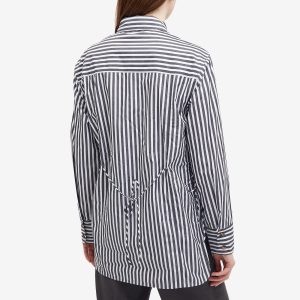 GANNI Stripe Cotton Tie String Shirt