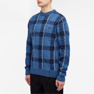 Fred Perry Glitch Tartan Crew Jumper