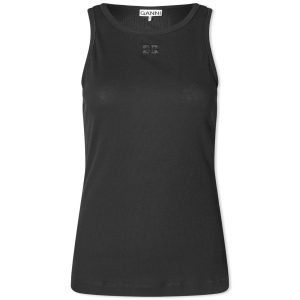 Ganni Soft Cotton Rib Tank Top