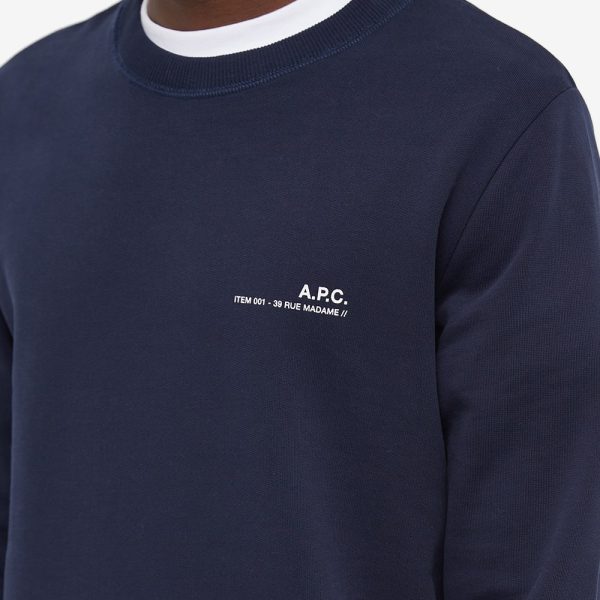 A.P.C. Item Logo Crew Sweat