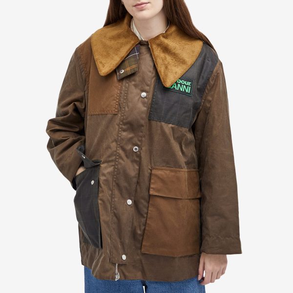 Barbour x Ganni Wax Duffle Coat