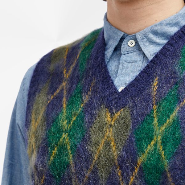 Beams Plus Mohair Argyle Vest