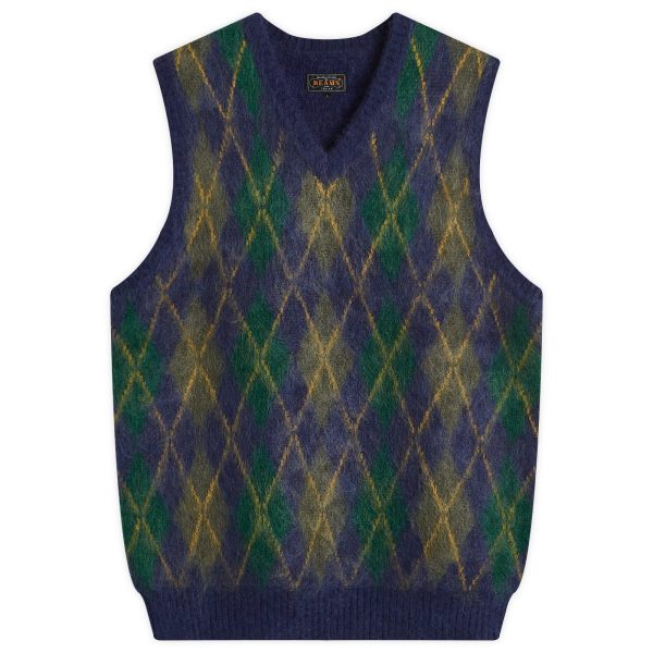 Beams Plus Mohair Argyle Vest