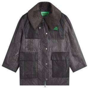 Barbour x Ganni Wax Duffle Coat