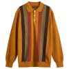 Beams Plus Long Sleeve Stripe Knit Polo