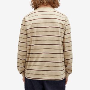 Beams Plus Long Sleeve Multi Stripe Pocket T-Shirt