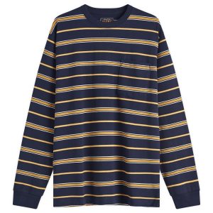 Beams Plus Long Sleeve Multi Stripe Pocket T-Shirt