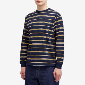 Beams Plus Long Sleeve Multi Stripe Pocket T-Shirt