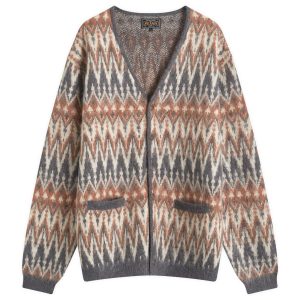 Beams Plus Jacquard Chevron Cardigan