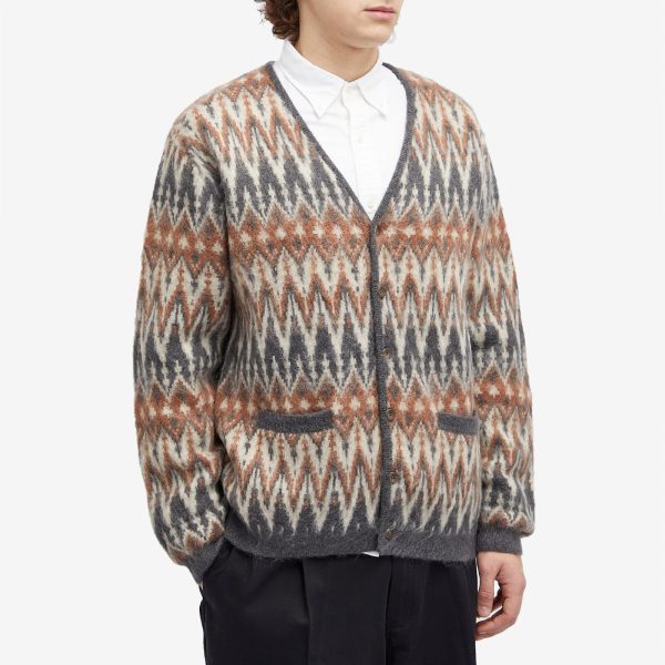 Beams Plus Jacquard Chevron Cardigan