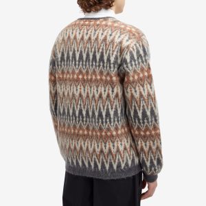 Beams Plus Jacquard Chevron Cardigan