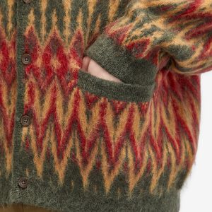 Beams Plus Jacquard Chevron Cardigan