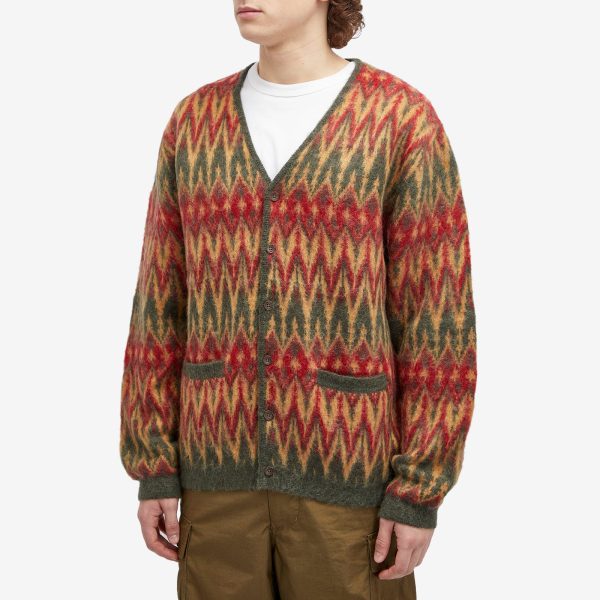 Beams Plus Jacquard Chevron Cardigan